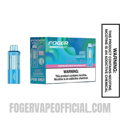 Sour Blue Dust Foger Switch Pro 30K Disposable Pod Sour Blue Dust Foger Switch Pro 30K Disposable Pod