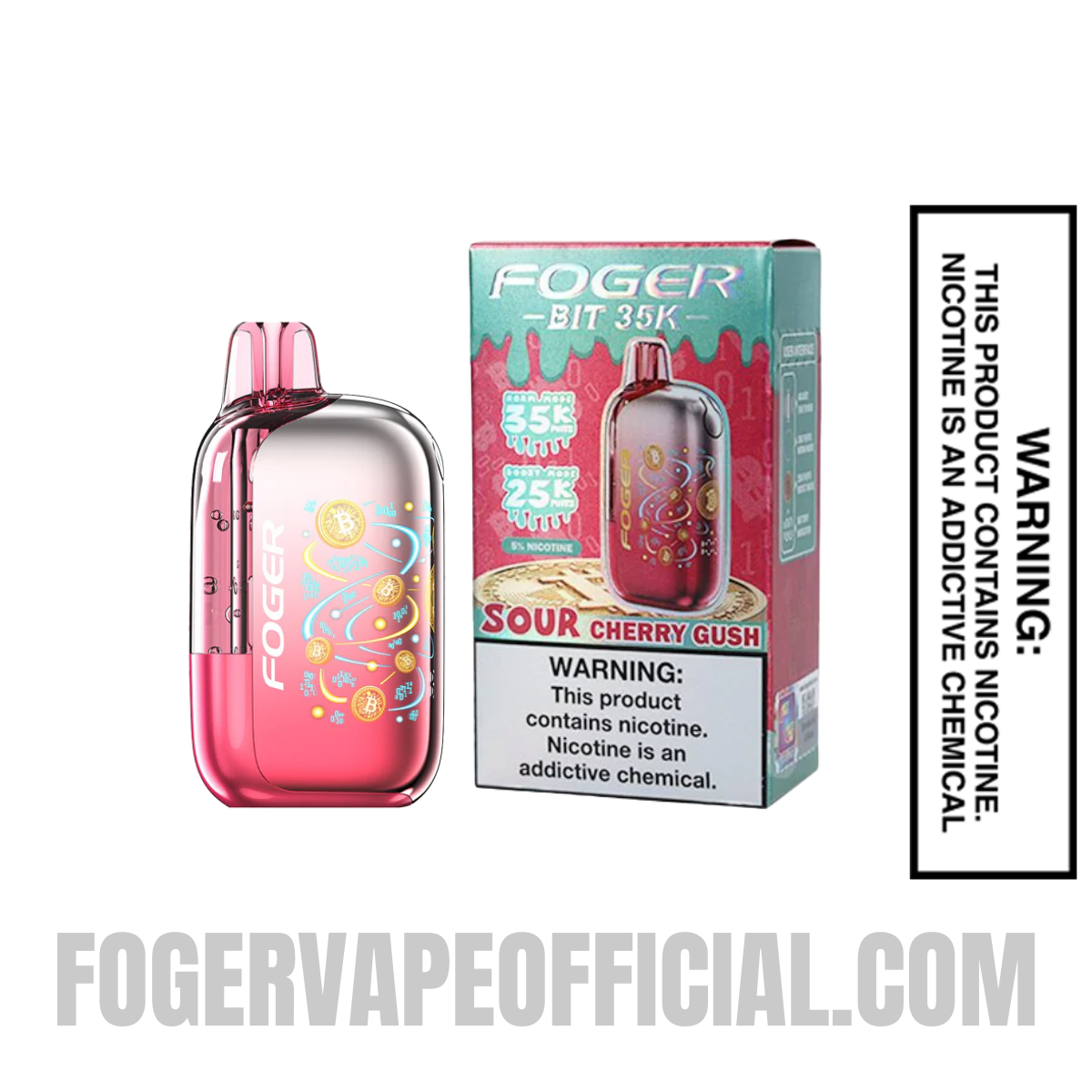 Sour Cherry Gush Foger Bit 35K Disposable Vape Sour Cherry Gush Foger Bit 35K Disposable Vape