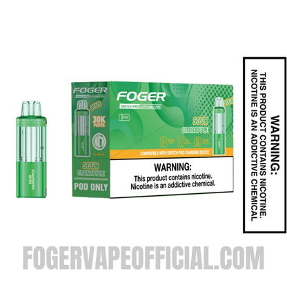 Sour Cranapple Foger Switch Pro 30K Disposable Pod with Bundle Pack