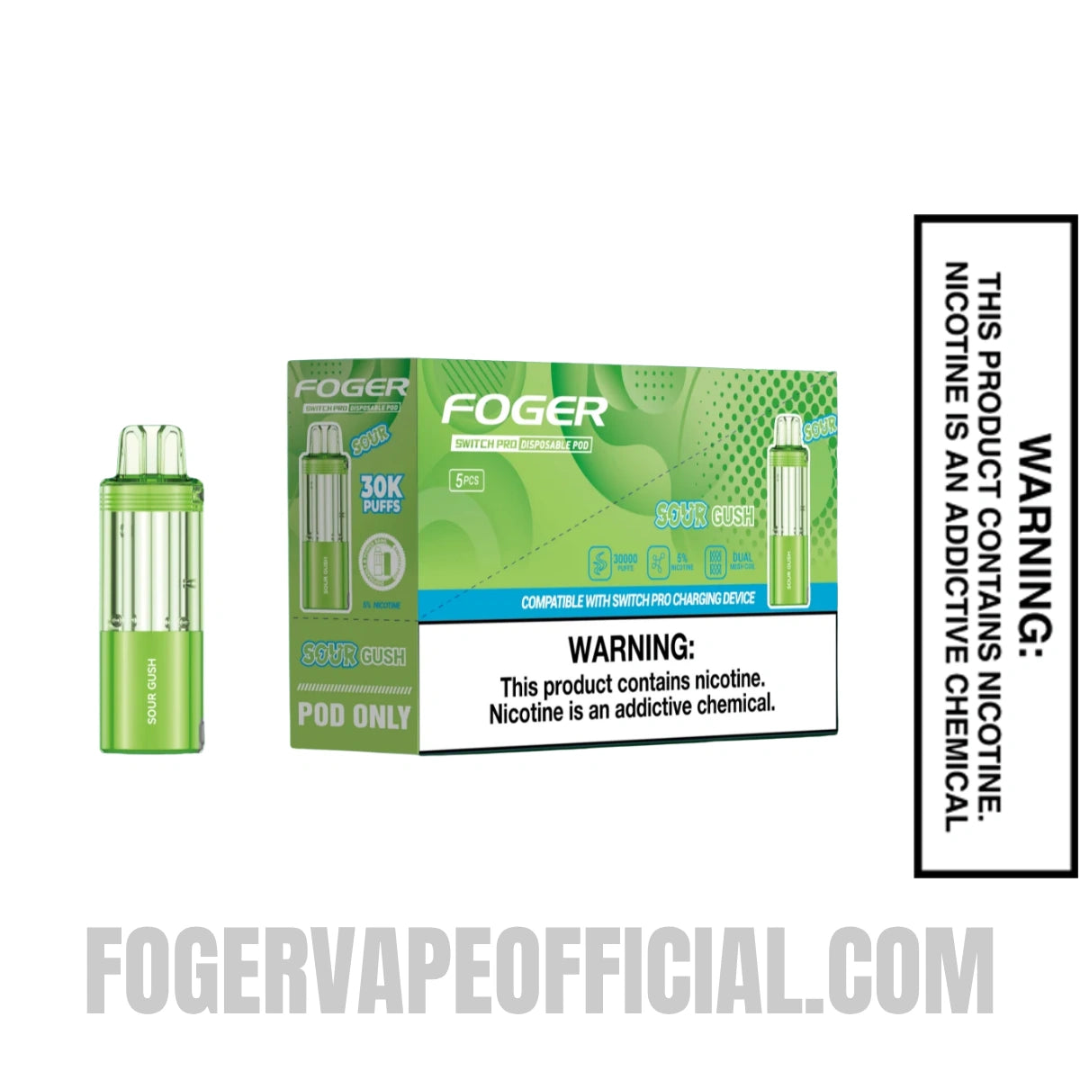 Sour Gush  Foger Switch Pro 30K Disposable Pod With Bundle Pack