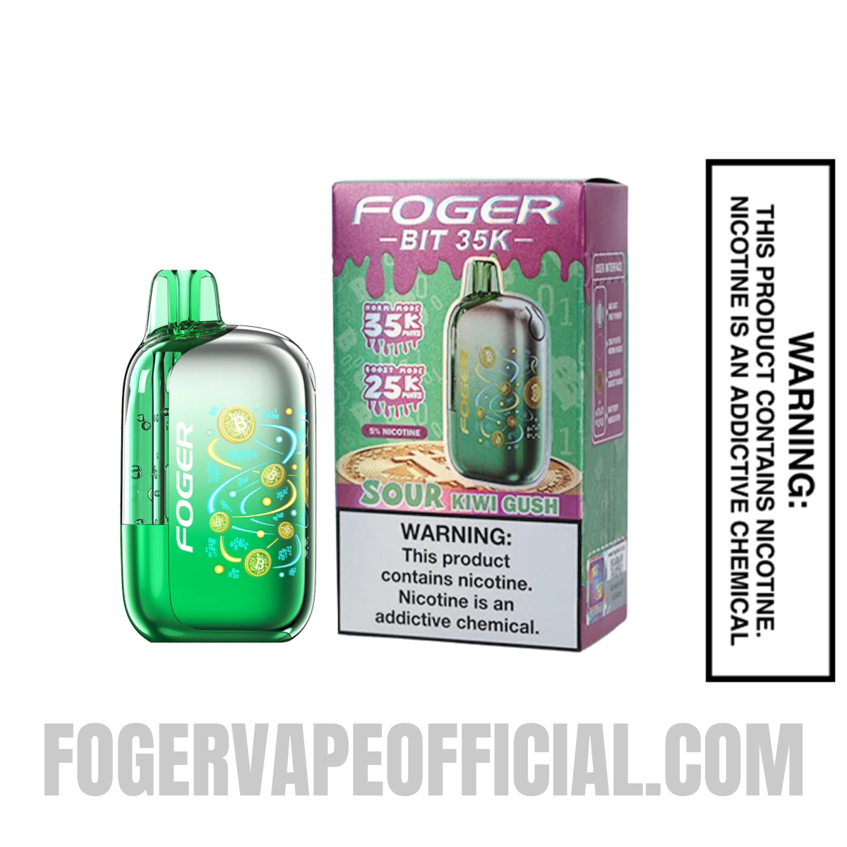 Sour Kiwi Gush Foger Bit 35K Disposable Vape Sour Kiwi Gush Foger Bit 35K Disposable Vape
