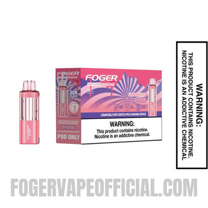 Strawberry B-POP Foger Switch Pro 30K Disposable Pod With Bundle Pack