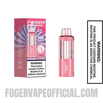 Strawberry B-POP Foger Switch Pro 30K Disposable Pod With Package Box
