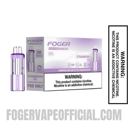 Strawberry Ice Foger Switch Pro 30K Disposable Pod With Bundle Pack