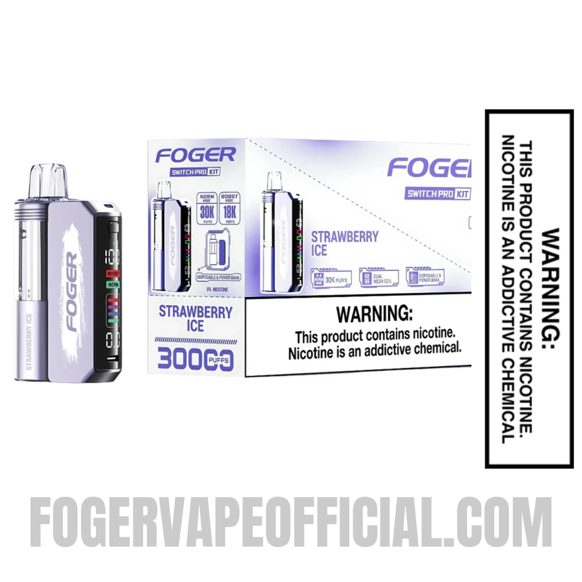 Strawberry Ice Foger Switch Pro Vape Kit 30K Puffs