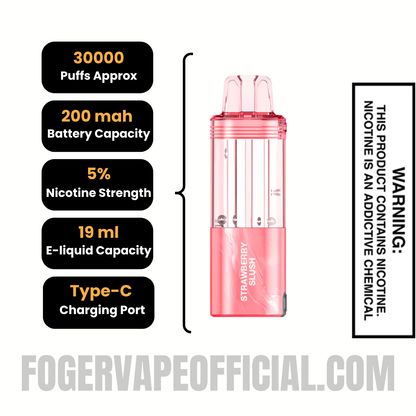 Strawberry Slush Foger Switch Pro 30K Disposable Vape Pod