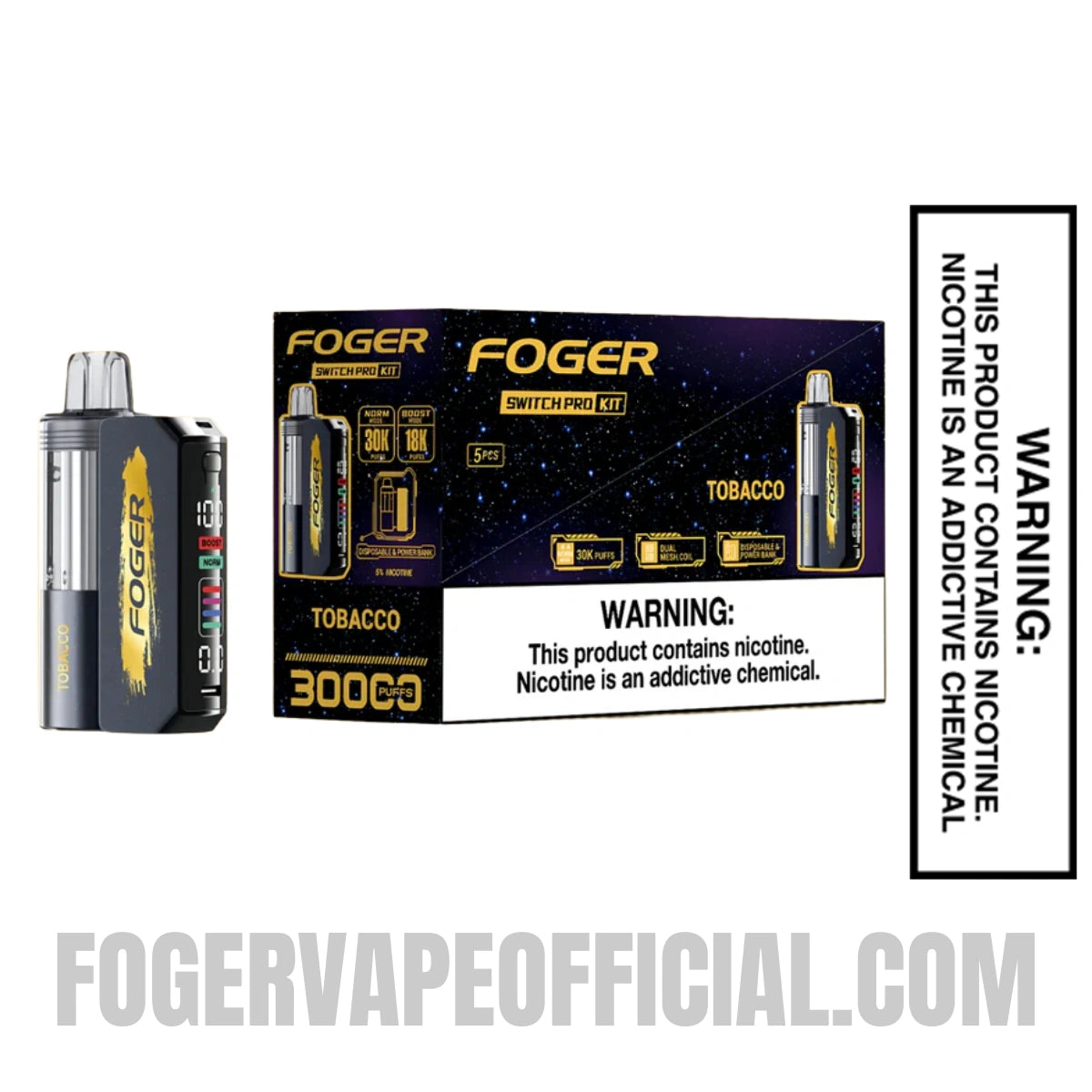 Tobacco Foger Switch Pro Vape Kit 30K Puffs
