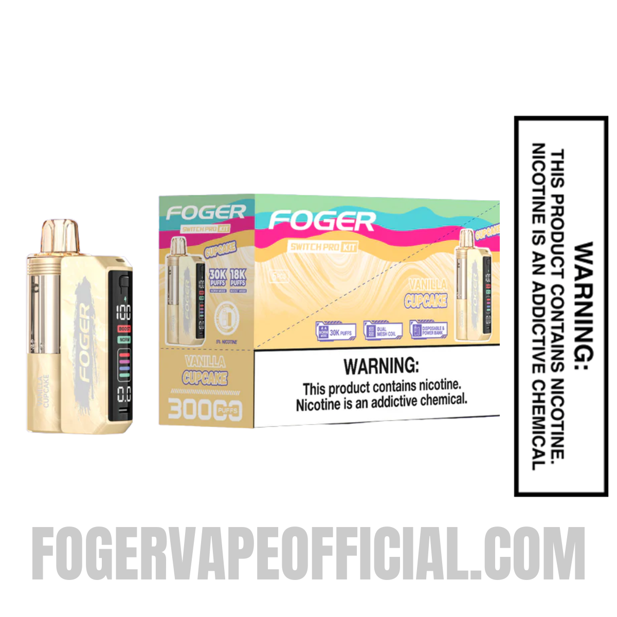 Vanilla Cupcake Foger Switch Pro Kit 30K Puffs