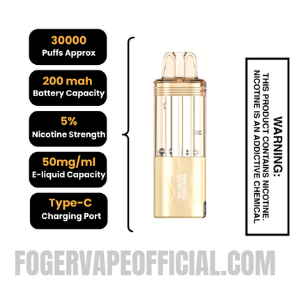 Vanilla Cupcake Foger Switch Pro 30K Disposable Pod