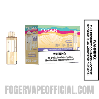 Vanilla Cupcake Foger Switch Pro 30K Disposable Pod