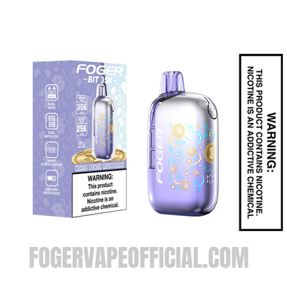 White Peach Raspberry Foger Bit 35K Disposable Vape