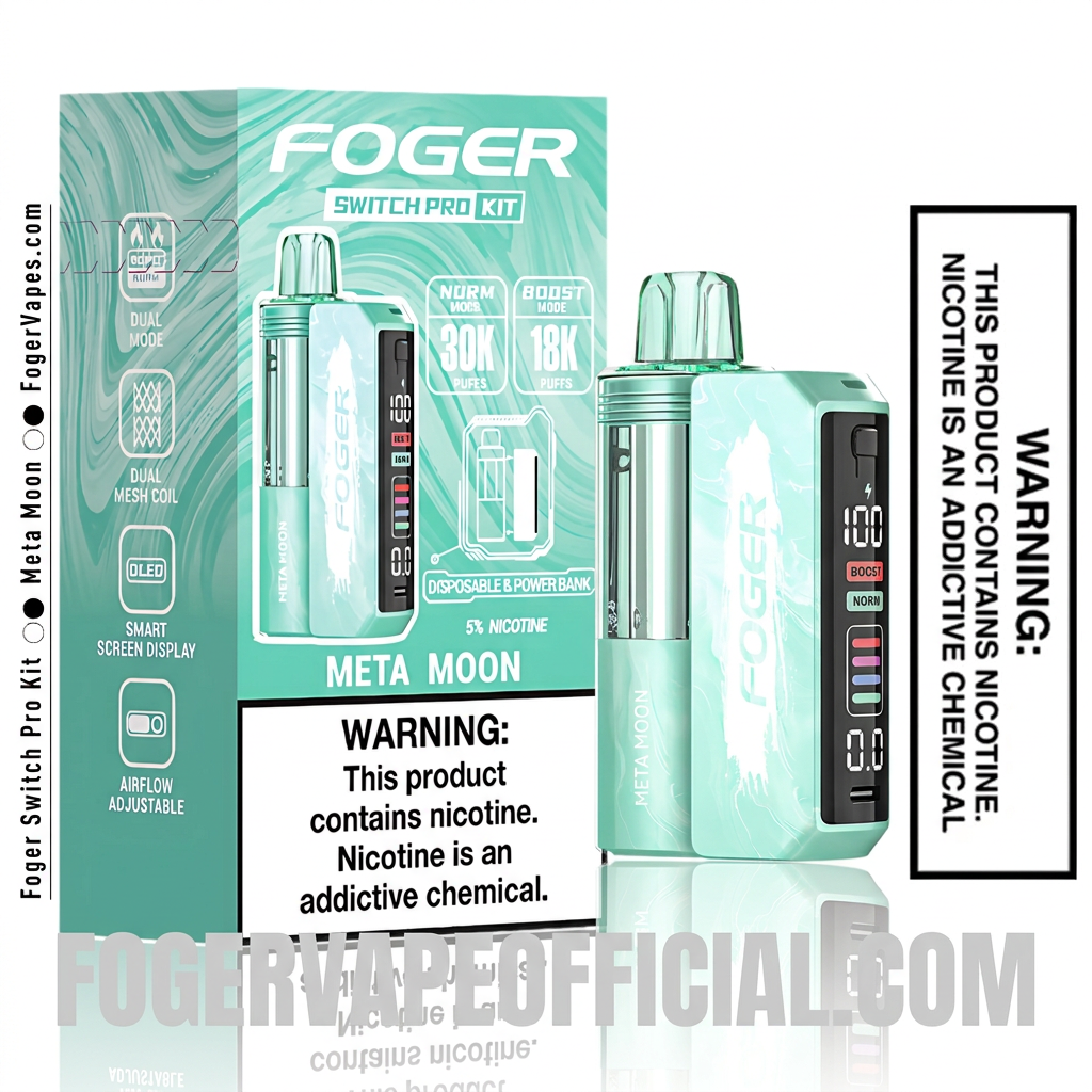 Meta Moon Foger Switch Pro 30K Disposable Vape Kit with Package Box