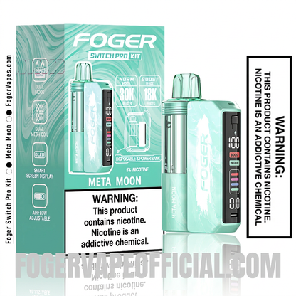 Meta Moon Foger Switch Pro 30K Disposable Vape Kit with Package Box