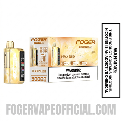Peach Slush Foger Switch Pro 30K Disposable Vape Kit With Bundle Box