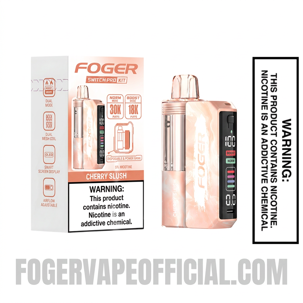 Cherry Slush Foger Switch Pro 30K Disposable Vape Kit with Package Box